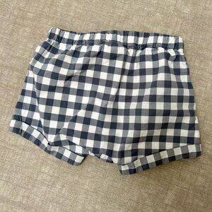 Jacadi - blue and White Checkered baby bloomer romper smocked bubble shorts